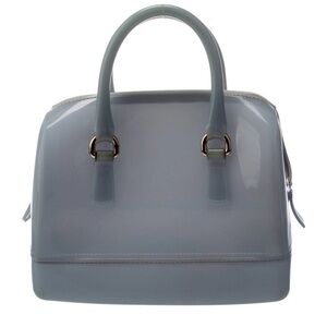 Furla Candy Jelly Top Handle Women's Handbag in Gray Blue w Furla Dustbag